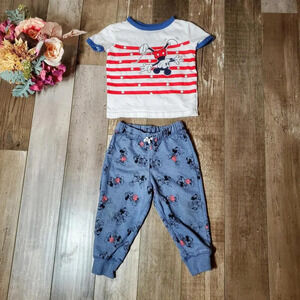 Disney Jumping Beans Mickey Mouse Boys Casual Outfit Size 2T
